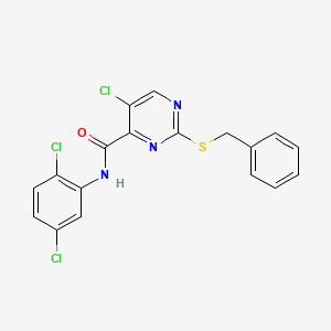 2-(benzylsulfanyl)-5-chloro-N-(2,5-dichlorophenyl)pyrimidine-4-carboxamide