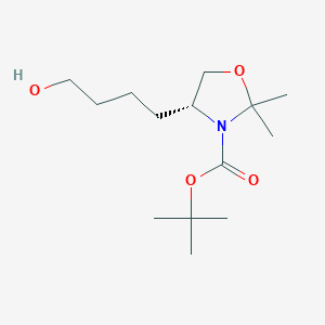 molecular formula C14H27NO4 B1511043 (R)-tert-Butyl 4-(4-hydroxybutyl)-2,2-dimethyloxazolidine-3-carboxylate CAS No. 1166394-91-7