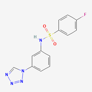 4-fluoro-N-[3-(tetrazol-1-yl)phenyl]benzenesulfonamide