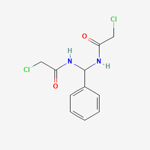 2-chloro-N-[[(2-chloroacetyl)amino]-phenyl-methyl]acetamide