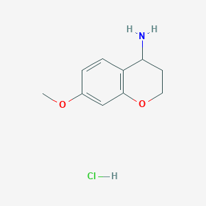 molecular formula C10H14ClNO2 B1511045 7-Methoxy-4-chromanamine hydrochloride 