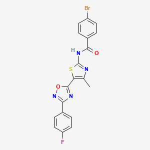 molecular formula C19H12BrFN4O2S B15110459 4-bromo-N-[(2Z)-5-[3-(4-fluorophenyl)-1,2,4-oxadiazol-5-yl]-4-methyl-1,3-thiazol-2(3H)-ylidene]benzamide 