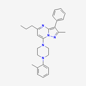 2-Methyl-7-[4-(2-methylphenyl)piperazin-1-yl]-3-phenyl-5-propylpyrazolo[1,5-a]pyrimidine