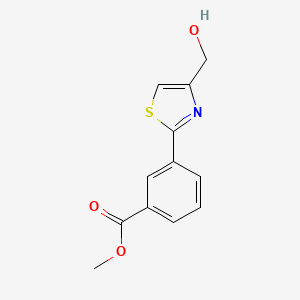 molecular formula C12H11NO3S B1511049 Methyl 3-[4-(hydroxymethyl)-1,3-thiazol-2-yl]benzoate CAS No. 473538-10-2