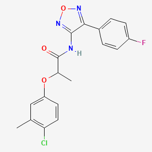 2-(4-chloro-3-methylphenoxy)-N-[4-(4-fluorophenyl)-1,2,5-oxadiazol-3-yl]propanamide