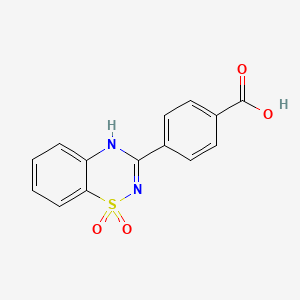 molecular formula C14H10N2O4S B15110556 4-(1,1-Dioxido-2H-benzo[e][1,2,4]thiadiazin-3-yl)benzoic acid 