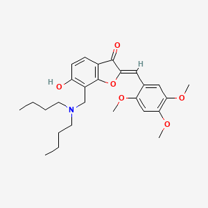 (2Z)-7-[(dibutylamino)methyl]-6-hydroxy-2-(2,4,5-trimethoxybenzylidene)-1-benzofuran-3(2H)-one