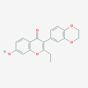 3-(2,3-dihydro-1,4-benzodioxin-6-yl)-2-ethyl-7-hydroxy-4H-chromen-4-one