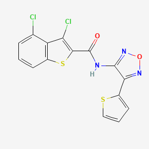 molecular formula C15H7Cl2N3O2S2 B15110659 3,4-dichloro-N-[4-(thiophen-2-yl)-1,2,5-oxadiazol-3-yl]-1-benzothiophene-2-carboxamide 