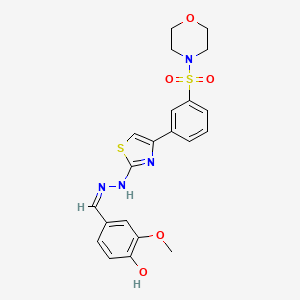 2-methoxy-4-[(Z)-(2-{4-[3-(morpholin-4-ylsulfonyl)phenyl]-1,3-thiazol-2-yl}hydrazinylidene)methyl]phenol