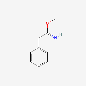 molecular formula C9H11NO B15110689 Benzeneethanimidic acid, methyl ester CAS No. 24433-82-7