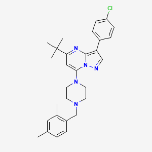 5-Tert-butyl-3-(4-chlorophenyl)-7-[4-(2,4-dimethylbenzyl)piperazin-1-yl]pyrazolo[1,5-a]pyrimidine