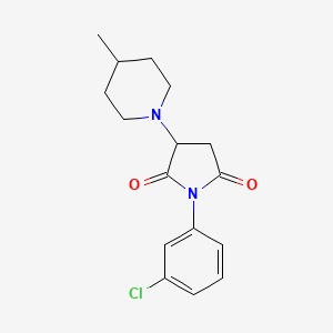 1-(3-Chlorophenyl)-3-(4-methylpiperidino)pyrrolidine-2,5-dione