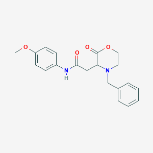 molecular formula C20H22N2O4 B15110727 2-(4-benzyl-2-oxomorpholin-3-yl)-N-(4-methoxyphenyl)acetamide 