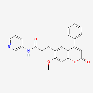 3-(7-methoxy-2-oxo-4-phenyl-2H-chromen-6-yl)-N-(pyridin-3-yl)propanamide