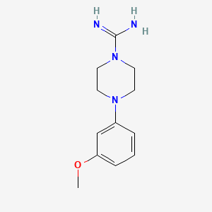 molecular formula C12H18N4O B15110766 4-(3-Methoxyphenyl)piperazine-1-carboximidamide 