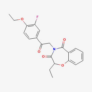 4-[2-(4-ethoxy-3-fluorophenyl)-2-oxoethyl]-2-ethyl-1,4-benzoxazepine-3,5(2H,4H)-dione