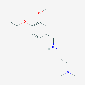 molecular formula C15H26N2O2 B15110816 [3-(Dimethylamino)propyl][(4-ethoxy-3-methoxyphenyl)methyl]amine 