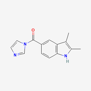 molecular formula C14H13N3O B15110818 5-(1H-imidazole-1-carbonyl)-2,3-dimethyl-1H-indole 