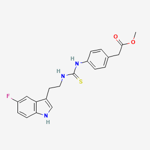 molecular formula C20H20FN3O2S B15110847 methyl [4-({[2-(5-fluoro-1H-indol-3-yl)ethyl]carbamothioyl}amino)phenyl]acetate 