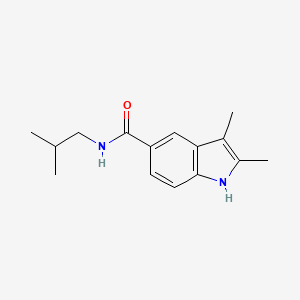 molecular formula C15H20N2O B15110855 2,3-dimethyl-N-(2-methylpropyl)-1H-indole-5-carboxamide 