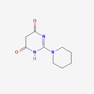 molecular formula C9H13N3O2 B15110881 4,6(1H,5H)-Pyrimidinedione, 2-piperidino- CAS No. 61280-19-1