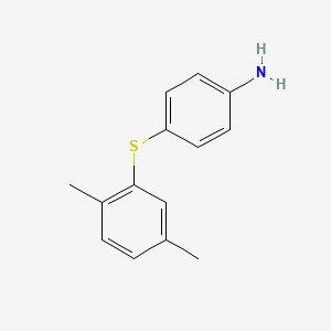 molecular formula C14H15NS B15110888 4-[(2,5-Dimethylphenyl)sulfanyl]aniline 