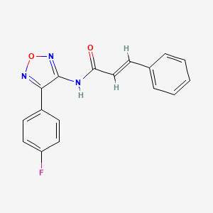 molecular formula C17H12FN3O2 B15110894 (2E)-N-[4-(4-fluorophenyl)-1,2,5-oxadiazol-3-yl]-3-phenylprop-2-enamide 