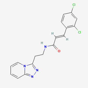 molecular formula C17H14Cl2N4O B15110906 (2E)-3-(2,4-dichlorophenyl)-N-[2-([1,2,4]triazolo[4,3-a]pyridin-3-yl)ethyl]prop-2-enamide 