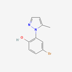molecular formula C10H9BrN2O B1511092 4-Bromo-2-(5-methyl-1H-pyrazol-1-YL)phenol 