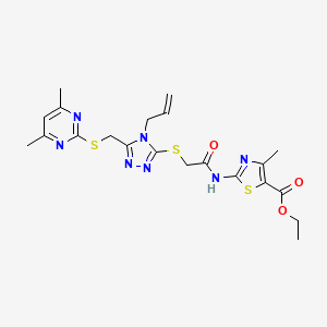 Ethyl 2-(2-{5-[(4,6-dimethylpyrimidin-2-ylthio)methyl]-4-prop-2-enyl(1,2,4-tri azol-3-ylthio)}acetylamino)-4-methyl-1,3-thiazole-5-carboxylate