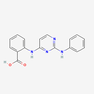 molecular formula C17H14N4O2 B15110952 Anthranilic acid, N-(2-anilino-4-pyrimidinyl)- CAS No. 89450-91-9