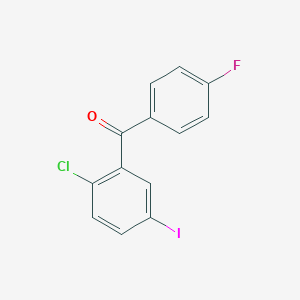 molecular formula C13H7ClFIO B151110 (2-氯-5-碘苯基)(4-氟苯基)甲酮 CAS No. 915095-86-2