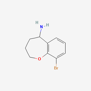 molecular formula C10H12BrNO B15111043 1-Benzoxepin-5-amine, 9-bromo-2,3,4,5-tetrahydro- CAS No. 1094432-97-9