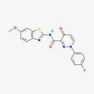 1-(4-fluorophenyl)-N-[(2Z)-6-methoxy-1,3-benzothiazol-2(3H)-ylidene]-4-oxo-1,4-dihydropyridazine-3-carboxamide