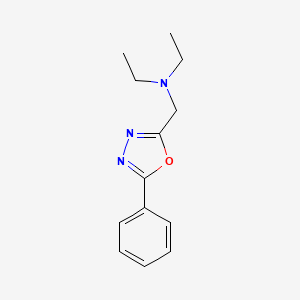 molecular formula C13H17N3O B15111058 N-ethyl-N-[(5-phenyl-1,3,4-oxadiazol-2-yl)methyl]ethanamine 