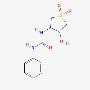 molecular formula C11H14N2O4S B15111081 1-(4-Hydroxy-1,1-dioxothiolan-3-yl)-3-phenylurea 