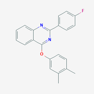 molecular formula C22H17FN2O B15111086 4-(3,4-Dimethylphenoxy)-2-(4-fluorophenyl)quinazoline 