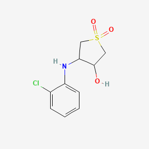 Thiophene-3-ol, 4-[(2-chlorophenyl)amino]tetrahydro-, 1,1-dioxide