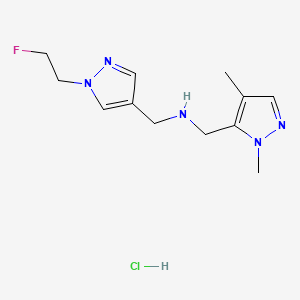 1-(1,4-dimethyl-1H-pyrazol-5-yl)-N-{[1-(2-fluoroethyl)-1H-pyrazol-4-yl]methyl}methanamine