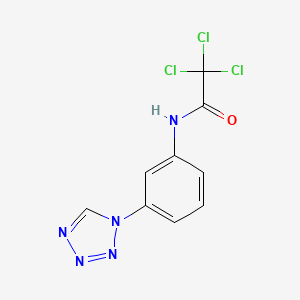 molecular formula C9H6Cl3N5O B15111135 2,2,2-trichloro-N-[3-(1H-tetrazol-1-yl)phenyl]acetamide 