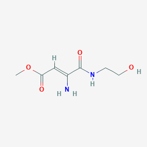 molecular formula C7H12N2O4 B15111139 methyl (2Z)-3-amino-4-[(2-hydroxyethyl)amino]-4-oxobut-2-enoate 