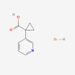 molecular formula C9H10BrNO2 B1511114 1-(Pyridin-3-yl)cyclopropanecarboxylic acid hydrobromide CAS No. 1268444-68-3