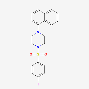 molecular formula C20H19IN2O2S B15111140 4-Iodo-1-[(4-naphthylpiperazinyl)sulfonyl]benzene 