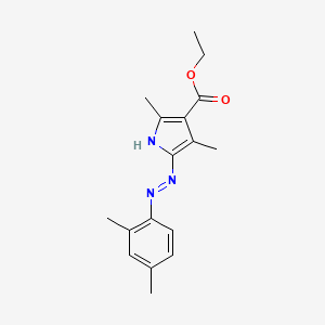 ethyl 2-[2-(2,4-dimethylphenyl)hydrazin-1-ylidene]-3,5-dimethyl-2H-pyrrole-4-carboxylate