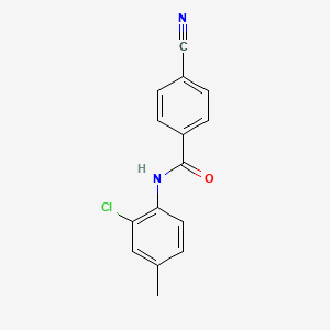 molecular formula C15H11ClN2O B15111184 N-(2-chloro-4-methylphenyl)-4-cyanobenzamide 