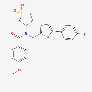 molecular formula C24H24FNO5S B15111194 N-(1,1-dioxidotetrahydrothiophen-3-yl)-4-ethoxy-N-{[5-(4-fluorophenyl)furan-2-yl]methyl}benzamide 