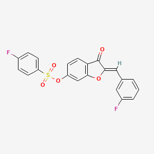 (2Z)-2-(3-fluorobenzylidene)-3-oxo-2,3-dihydro-1-benzofuran-6-yl 4-fluorobenzenesulfonate