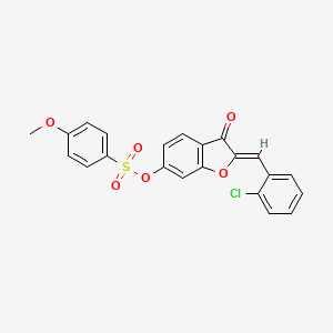 (2Z)-2-(2-chlorobenzylidene)-3-oxo-2,3-dihydro-1-benzofuran-6-yl 4-methoxybenzenesulfonate