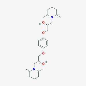 molecular formula C26H44N2O4 B15111228 1-(2,6-Dimethylpiperidin-1-yl)-3-{4-[3-(2,6-dimethylpiperidin-1-yl)-2-hydroxypropoxy]phenoxy}propan-2-ol 